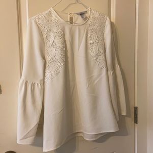 Pretty white blouse with embroidery